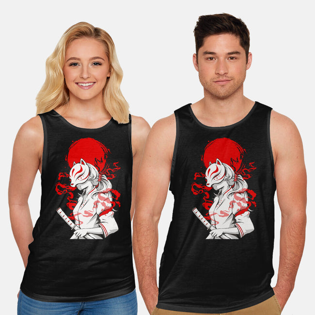 Kitsune Samurai Girl-unisex basic tank-Faissal Thomas