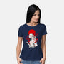 Kitsune Samurai Girl-womens basic tee-Faissal Thomas