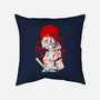 Kitsune Samurai Girl-none removable cover w insert throw pillow-Faissal Thomas