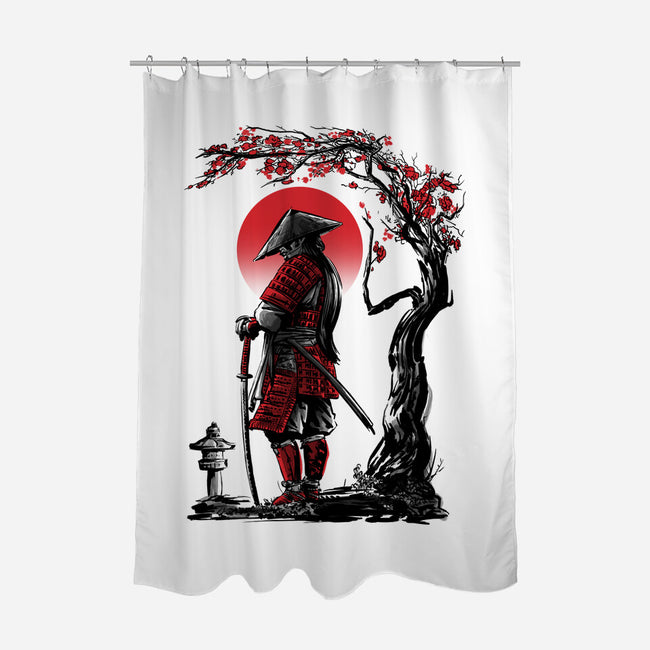 Lonely Ronin-none polyester shower curtain-ddjvigo