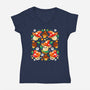 Mushroom-womens v-neck tee-Vallina84