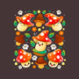 Mushroom-none fleece blanket-Vallina84