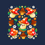 Mushroom-none fleece blanket-Vallina84