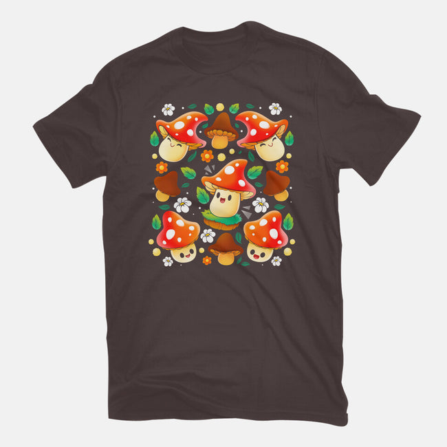 Mushroom-womens basic tee-Vallina84
