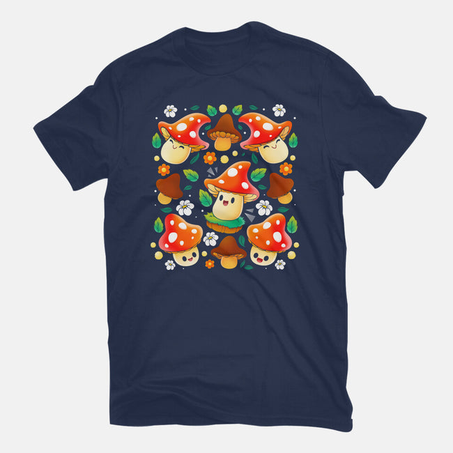 Mushroom-womens basic tee-Vallina84