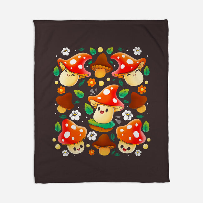 Mushroom-none fleece blanket-Vallina84