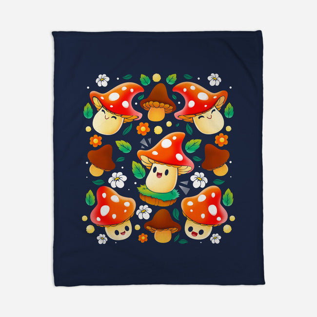 Mushroom-none fleece blanket-Vallina84