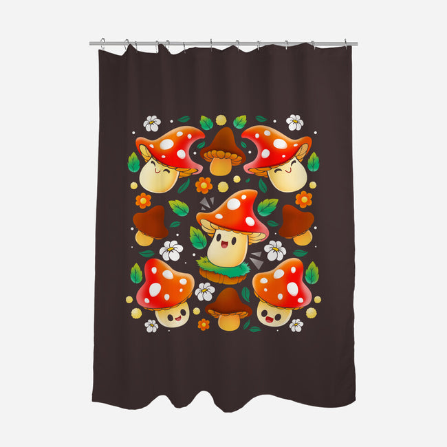 Mushroom-none polyester shower curtain-Vallina84