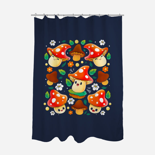 Mushroom-none polyester shower curtain-Vallina84