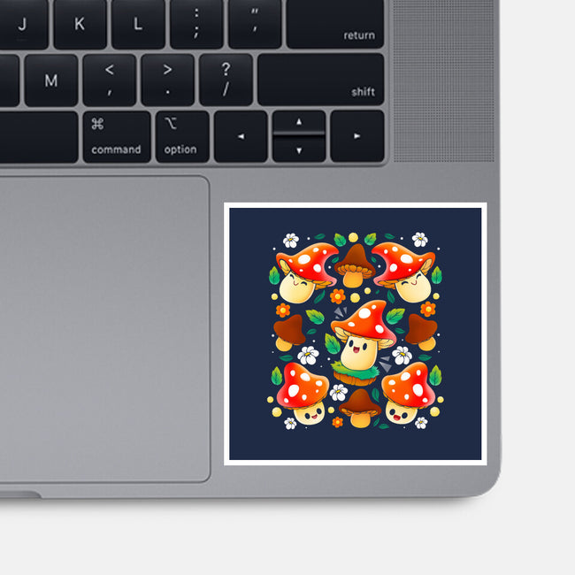 Mushroom-none glossy sticker-Vallina84