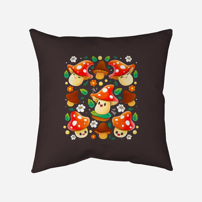 Mushroom-none removable cover w insert throw pillow-Vallina84