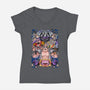 Nostalgic Villains-womens v-neck tee-Conjura Geek