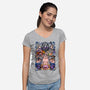 Nostalgic Villains-womens v-neck tee-Conjura Geek