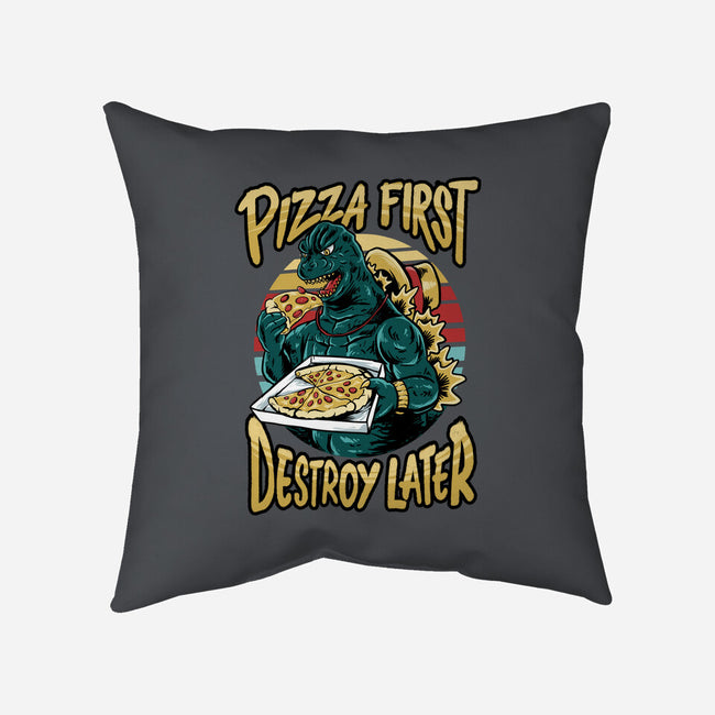 Pizzazilla-none removable cover w insert throw pillow-spoilerinc