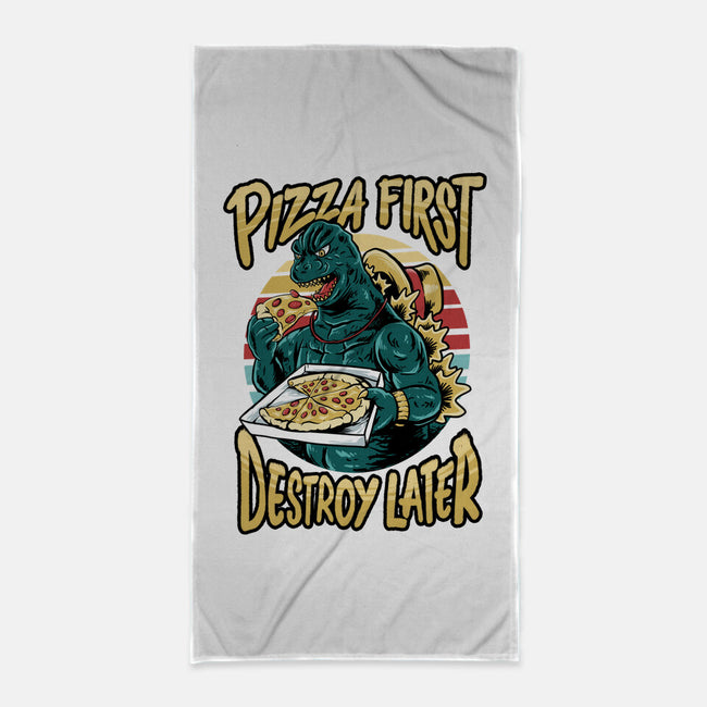 Pizzazilla-none beach towel-spoilerinc