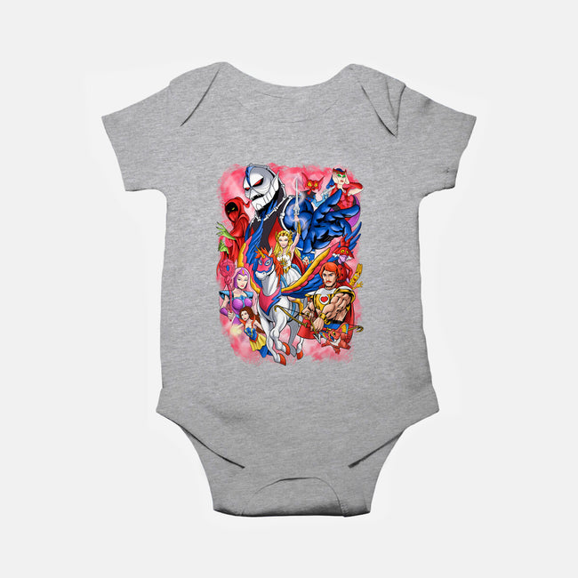 Power Of Nostalgia-baby basic onesie-Conjura Geek