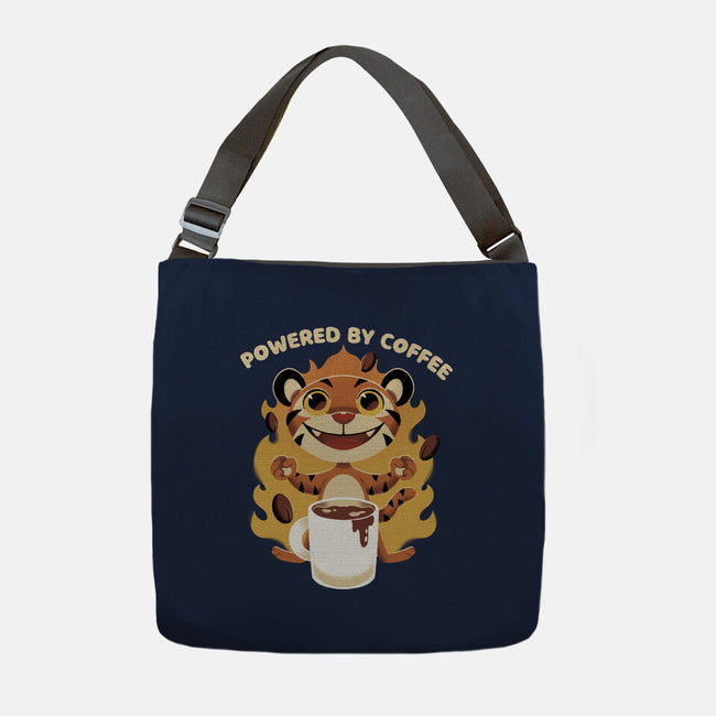 Powered By Coffee-none adjustable tote bag-FunkVampire