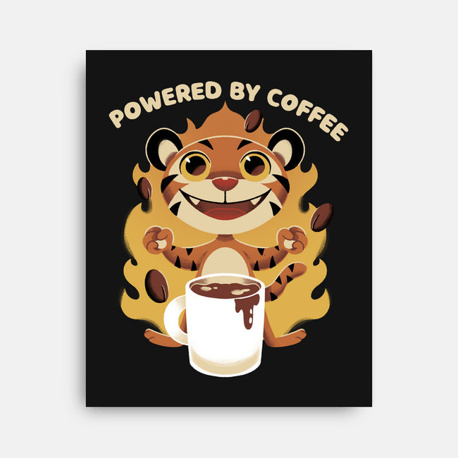 Powered By Coffee-none stretched canvas-FunkVampire