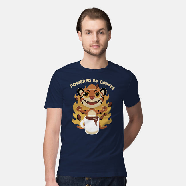 Powered By Coffee-mens premium tee-FunkVampire