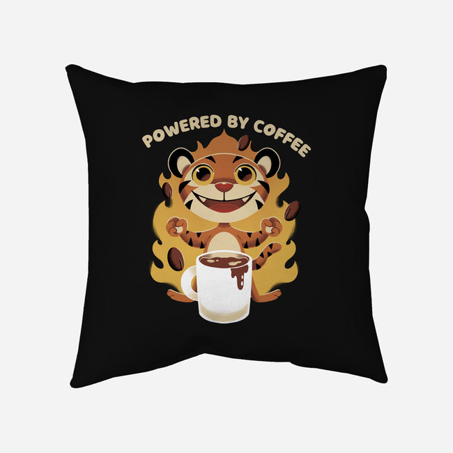 Powered By Coffee-none removable cover w insert throw pillow-FunkVampire