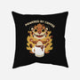 Powered By Coffee-none removable cover w insert throw pillow-FunkVampire