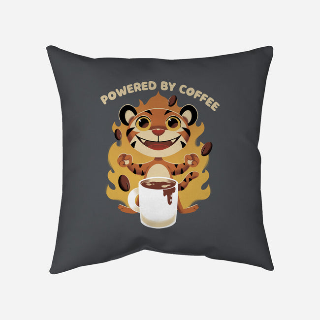 Powered By Coffee-none removable cover w insert throw pillow-FunkVampire