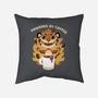 Powered By Coffee-none removable cover w insert throw pillow-FunkVampire