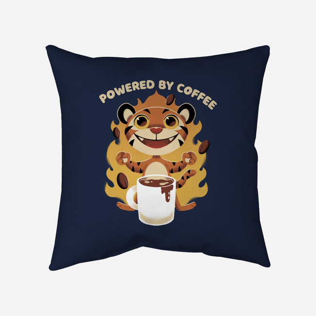 Powered By Coffee-none removable cover w insert throw pillow-FunkVampire