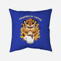 Powered By Coffee-none removable cover w insert throw pillow-FunkVampire