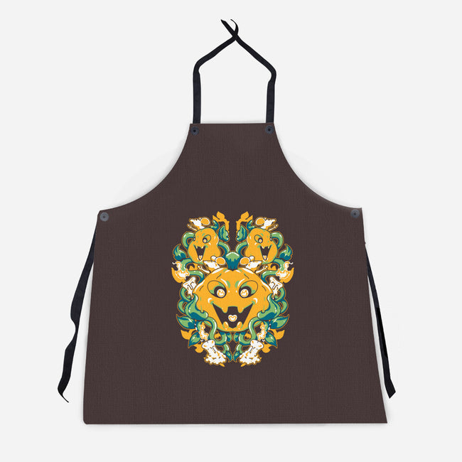 Pumpkin Coral-unisex kitchen apron-1Wing