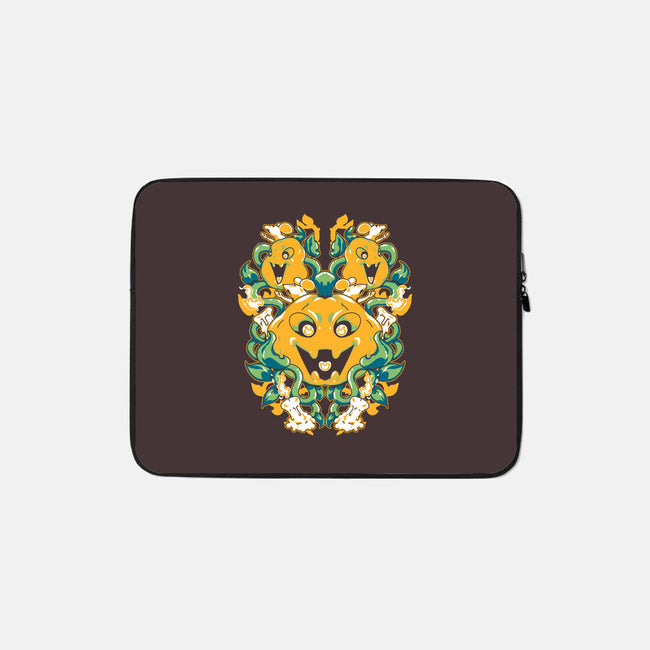 Pumpkin Coral-none zippered laptop sleeve-1Wing