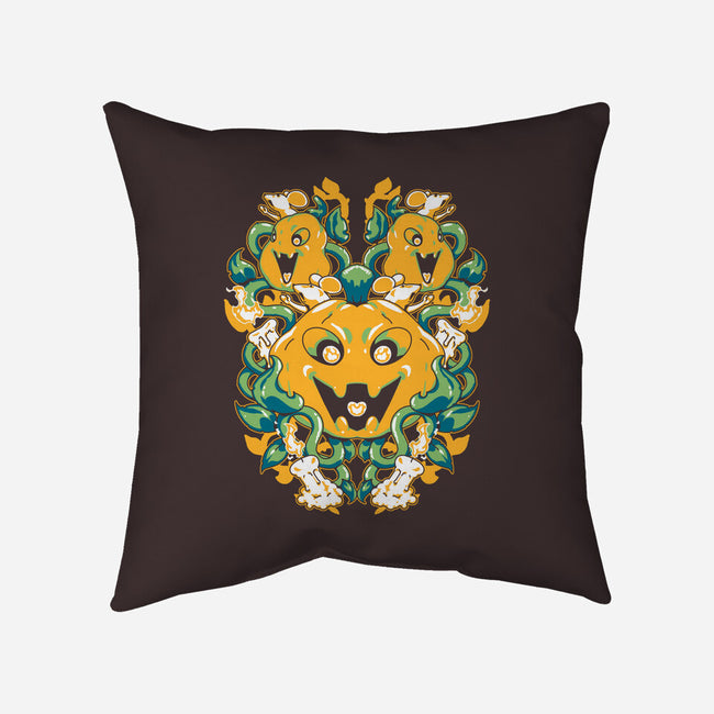 Pumpkin Coral-none removable cover w insert throw pillow-1Wing