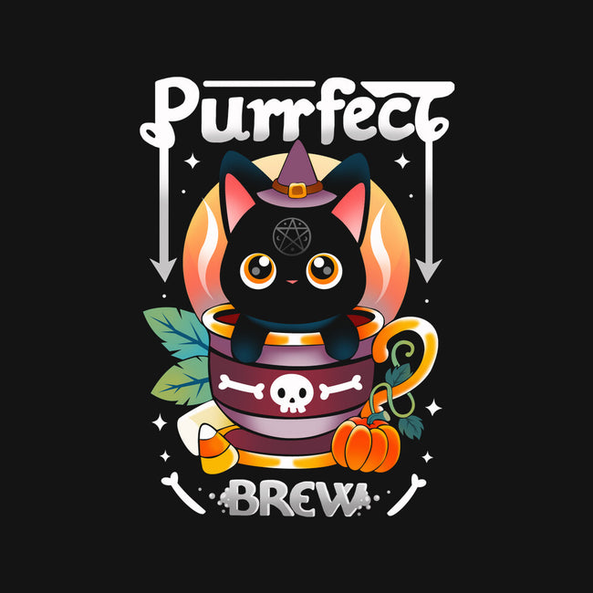 Purrfect Brew-womens fitted tee-Vallina84