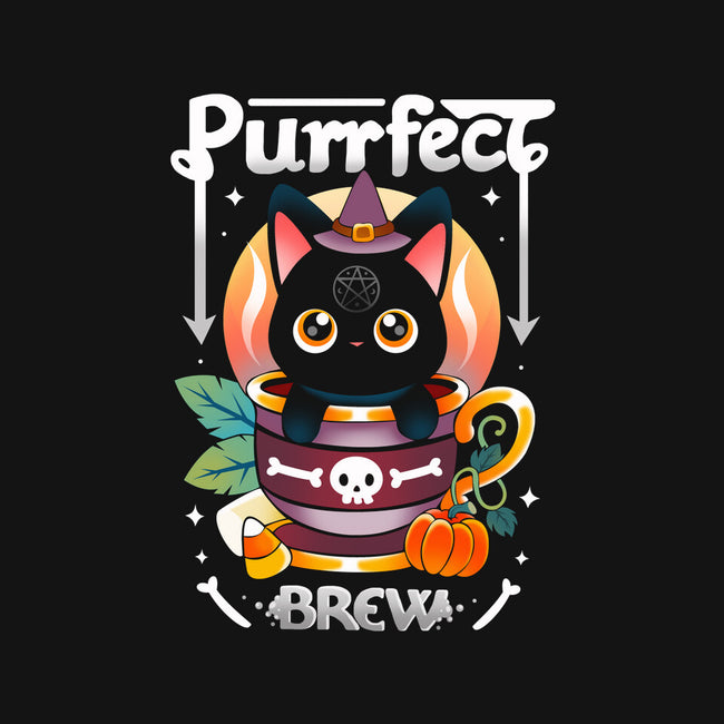 Purrfect Brew-none stretched canvas-Vallina84