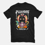 Purrfect Brew-womens fitted tee-Vallina84