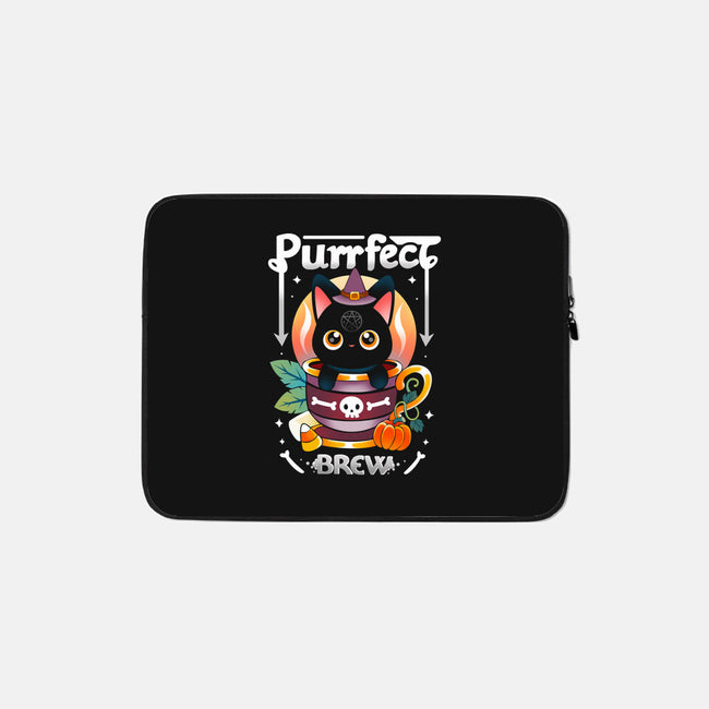 Purrfect Brew-none zippered laptop sleeve-Vallina84