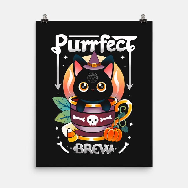 Purrfect Brew-none matte poster-Vallina84