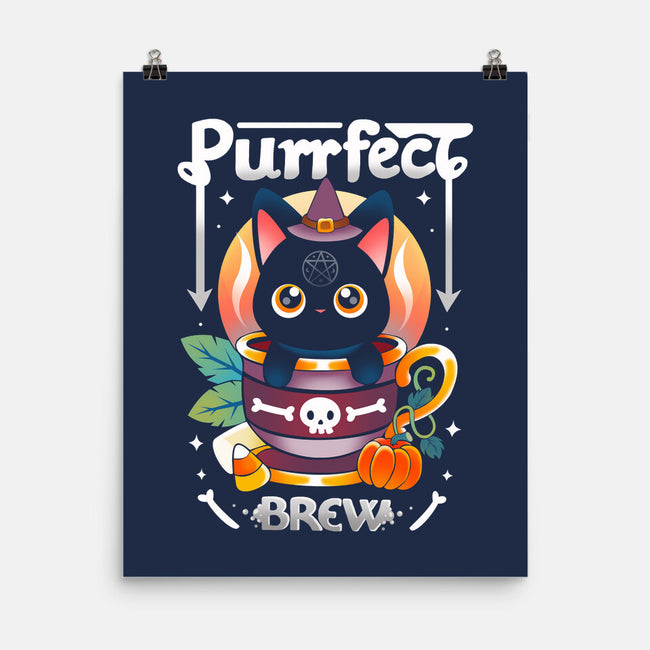 Purrfect Brew-none matte poster-Vallina84