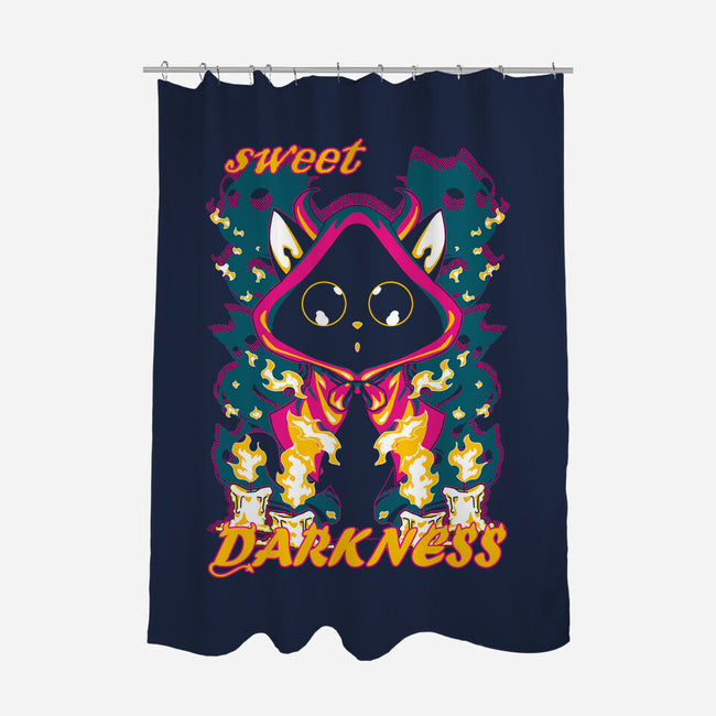 Sweet Darkness-none polyester shower curtain-1Wing