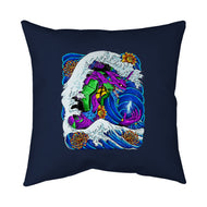 The Great Wave Of Mecha 01-none removable cover w insert throw pillow-Bellades