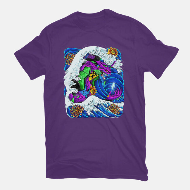 The Great Wave Of Mecha 01-womens fitted tee-Bellades