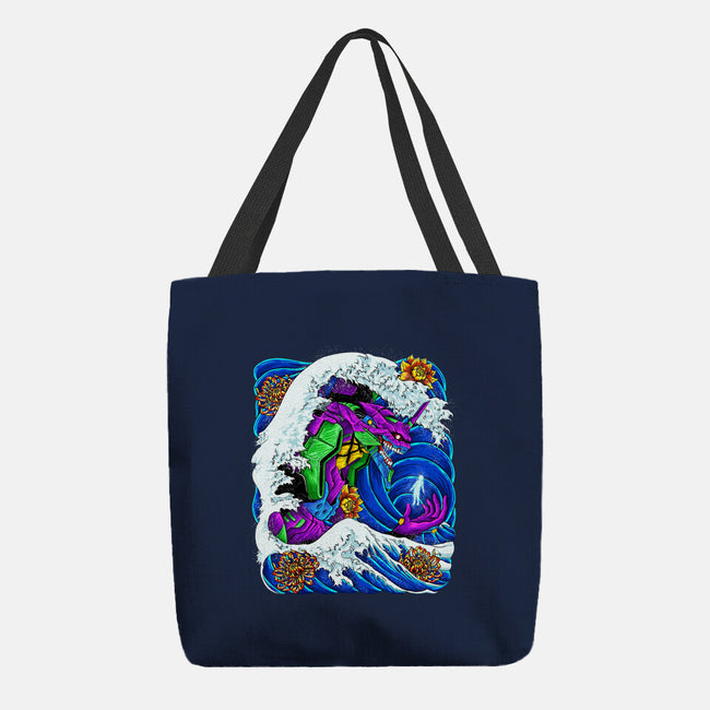 The Great Wave Of Mecha 01-none basic tote bag-Bellades
