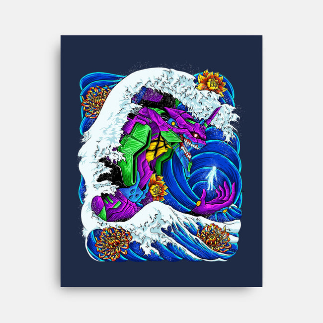 The Great Wave Of Mecha 01-none stretched canvas-Bellades