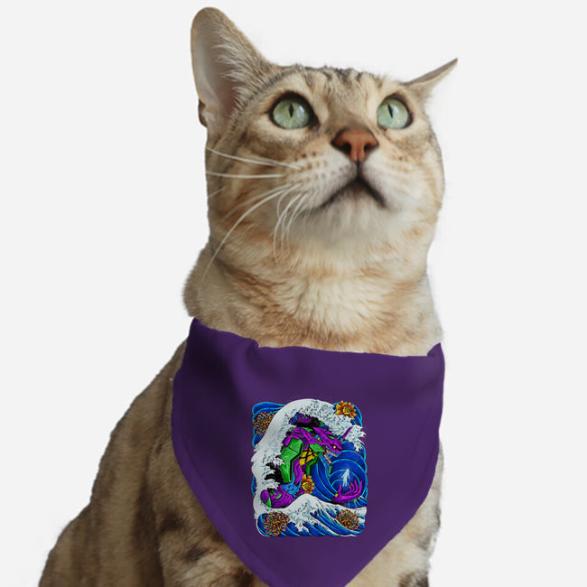 The Great Wave Of Mecha 01-cat adjustable pet collar-Bellades