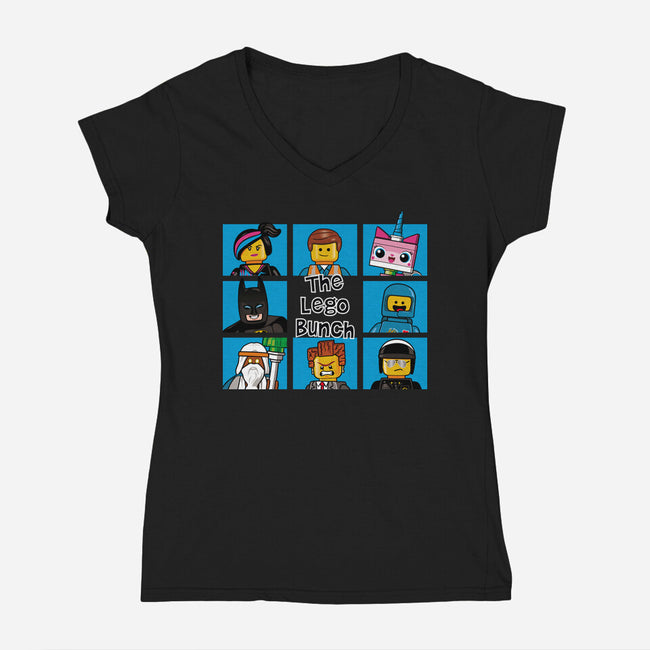 The Lego Bunch-womens v-neck tee-jasesa