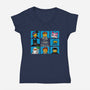 The Lego Bunch-womens v-neck tee-jasesa
