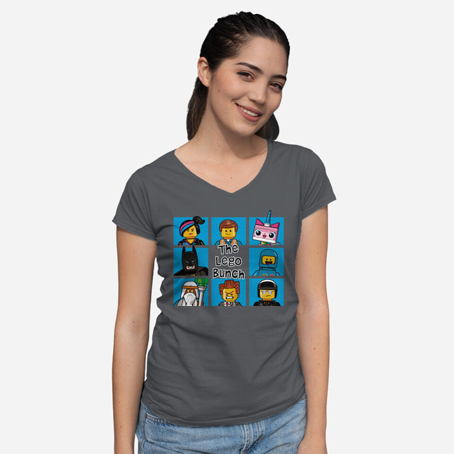 The Lego Bunch-womens v-neck tee-jasesa