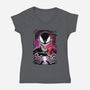 Venom Glitch-womens v-neck tee-danielmorris1993