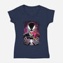 Venom Glitch-womens v-neck tee-danielmorris1993