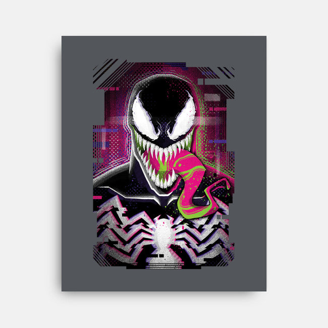 Venom Glitch-none stretched canvas-danielmorris1993